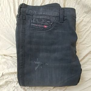 Diesel Black Distressed Jeans